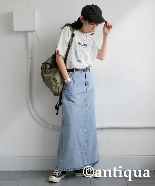 antiqua（アンティカ）の「デニムスカート（デニムスカート・レディース・ブルー系その他・P/R）」の2枚目の写真