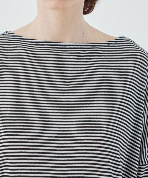 GALERIE VIE(ギャルリー ヴィー)の「ガーゼフライス ボートネックプルオーバー(Tシャツ/カットソー・レディース・ライトピンク/ブラック系その他/グリーン/キャメル・FREE)」の10枚目の写真