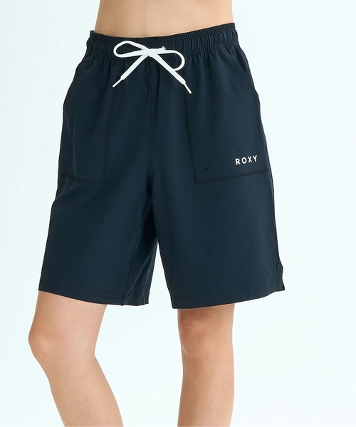 ROXY（ロキシー）の「HORIZONTAL LINE /ロキシー水陸両用ウエストゴムボードショーツ・バギーショーツ（水着）（水着・レディース・ベージュ/ブラック・SMALL/MEDIUM/LARGE）」の2枚目の写真