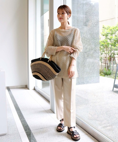 The Bagmati（ザバグマティ）の「アバカトートバッグ【バグマティ/BAGMATI】（かごバッグ・レディース・ブラック・フリー）」の10枚目の写真