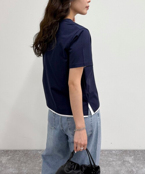 fredy emue（フレディエミュ）の「ハートFR刺繍ヘンリーTシャツ（Tシャツ/カットソー・レディース・オフホワイト/ホワイト系その他/ブルー系その他/ネイビー・38）」の17枚目の写真