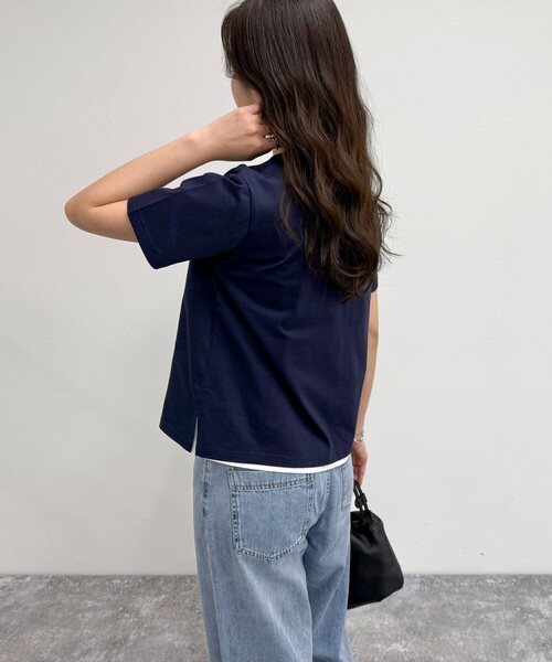 fredy emue（フレディエミュ）の「ハートFR刺繍ヘンリーTシャツ（Tシャツ/カットソー・レディース・オフホワイト/ホワイト系その他/ブルー系その他/ネイビー・38）」の16枚目の写真