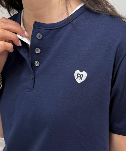 fredy emue（フレディエミュ）の「ハートFR刺繍ヘンリーTシャツ（Tシャツ/カットソー・レディース・オフホワイト/ホワイト系その他/ブルー系その他/ネイビー・38）」の14枚目の写真