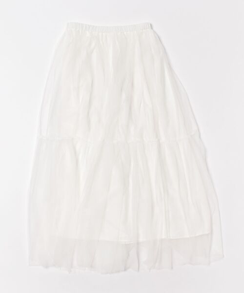 aimoha(アイモハ)の「ボリュームチュールティアードスカート(スカート・レディース・ブラック/ライトベージュ/ホワイト/グレー・FREE)」の14枚目の写真