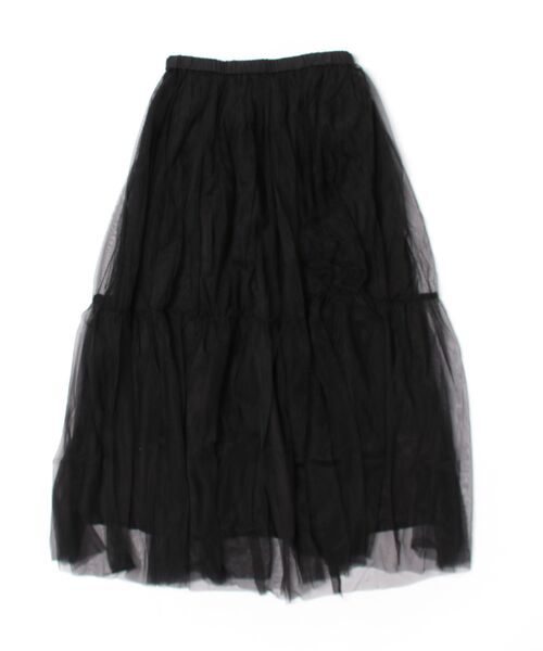 aimoha(アイモハ)の「ボリュームチュールティアードスカート(スカート・レディース・ブラック/ライトベージュ/ホワイト/グレー・FREE)」の13枚目の写真