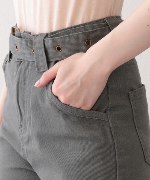 Lace Ladies(レースレディース)の「ハトメ ベルト付き ハイウエスト フレア カーゴパンツ(カーゴパンツ・レディース・アイボリー/グレー・XS/S/M/L/XL)」の17枚目の写真