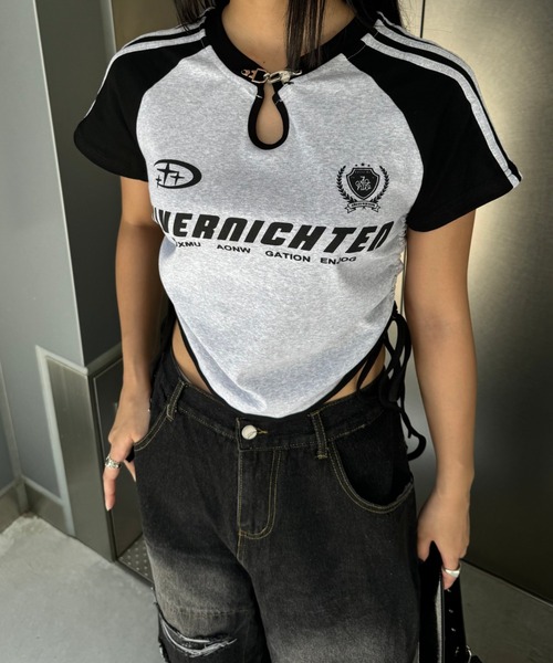 ブランド一覧 | ワールド オンラインストア クロップドフックデザインTシャツ（Tシャツ/カットソー）｜KsG トップス
