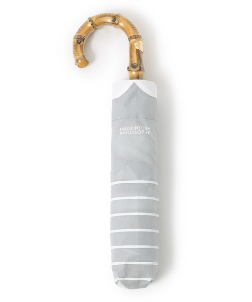 MACKINTOSH PHILOSOPHY(マッキントッシュ フィロソフィー)の「Cleric Collar Umbrella ミニ(折りたたみ傘・レディース・ダークネイビー/ベージュ/グレー系その他・FREE)」の2枚目の写真