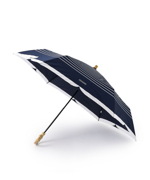MACKINTOSH PHILOSOPHY(マッキントッシュ フィロソフィー)の「Cleric Collar Umbrella ミニ(折りたたみ傘・レディース・ダークネイビー/ベージュ/グレー系その他・FREE)」の4枚目の写真