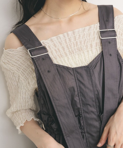 KBF（ケイビーエフ）の「コンパクトシャーリングブラウス（シャツ/ブラウス・レディース・アイボリー/ブラック/イエロー・ONE）」の2枚目の写真