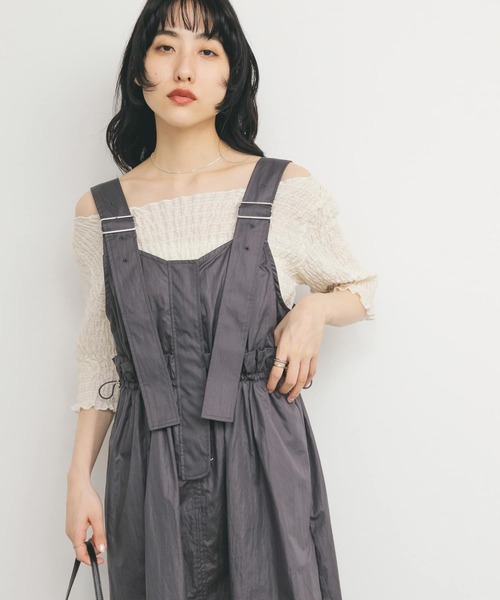 KBF（ケイビーエフ）の「コンパクトシャーリングブラウス（シャツ/ブラウス・レディース・アイボリー/ブラック/イエロー・ONE）」の6枚目の写真