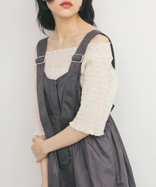 KBF（ケイビーエフ）の「コンパクトシャーリングブラウス（シャツ/ブラウス・レディース・アイボリー/ブラック/イエロー・ONE）」の7枚目の写真