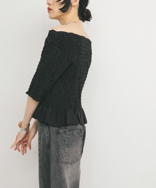 KBF（ケイビーエフ）の「コンパクトシャーリングブラウス（シャツ/ブラウス・レディース・アイボリー/ブラック/イエロー・ONE）」の14枚目の写真