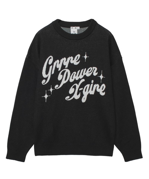 ブランドガール様 GIRL POWER LOGO JACQUARD KNIT TOP（ニット/セーター）｜X-girl