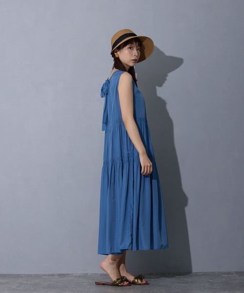 NICOLE white（ニコルホワイト）の「ティーアードワンピース（ワンピース・レディース・ブルー/ブラック/オリーブ・FREE）」の13枚目の写真