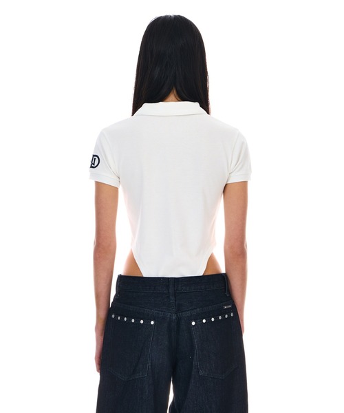 BEEDEN（ビーデン）の「POLO BODYSUITS（シャツ/ブラウス・レディース・ネイビー/ホワイト・FREE）」の6枚目の写真