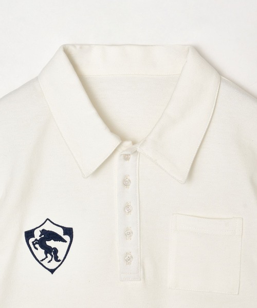 BEEDEN（ビーデン）の「POLO BODYSUITS（シャツ/ブラウス・レディース・ネイビー/ホワイト・FREE）」の9枚目の写真
