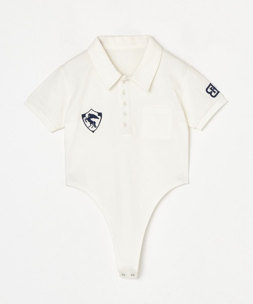 BEEDEN（ビーデン）の「POLO BODYSUITS（シャツ/ブラウス・レディース・ネイビー/ホワイト・FREE）」の7枚目の写真