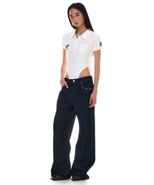 BEEDEN（ビーデン）の「POLO BODYSUITS（シャツ/ブラウス・レディース・ネイビー/ホワイト・FREE）」の14枚目の写真