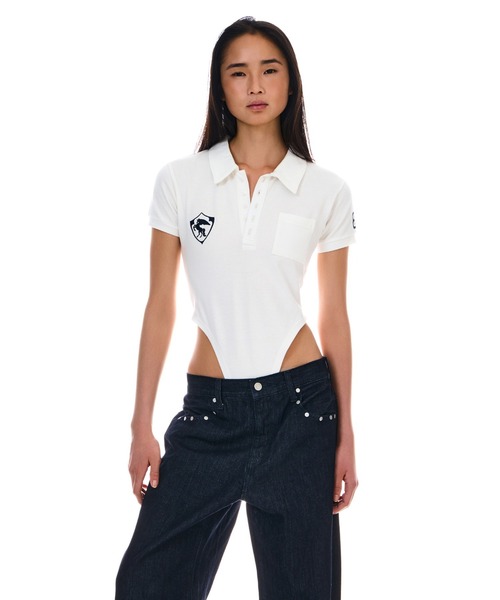 BEEDEN（ビーデン）の「POLO BODYSUITS（シャツ/ブラウス・レディース・ネイビー/ホワイト・FREE）」の20枚目の写真