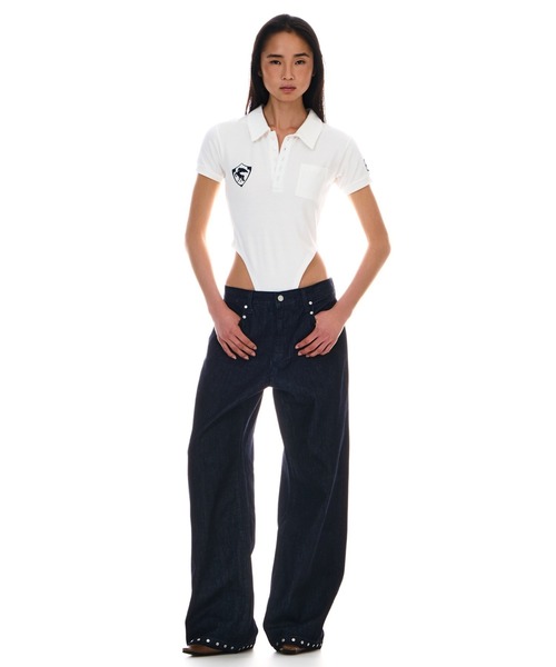 BEEDEN（ビーデン）の「POLO BODYSUITS（シャツ/ブラウス・レディース・ネイビー/ホワイト・FREE）」の22枚目の写真