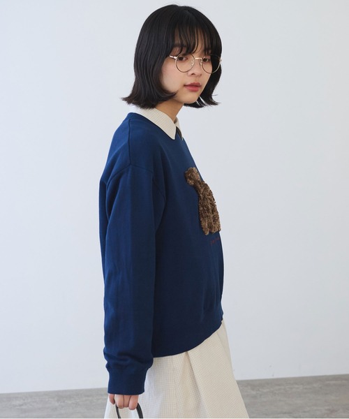 30/10 コーマ裏毛 子ひつじ刺繍 スウェット（スウェット）｜bulle de