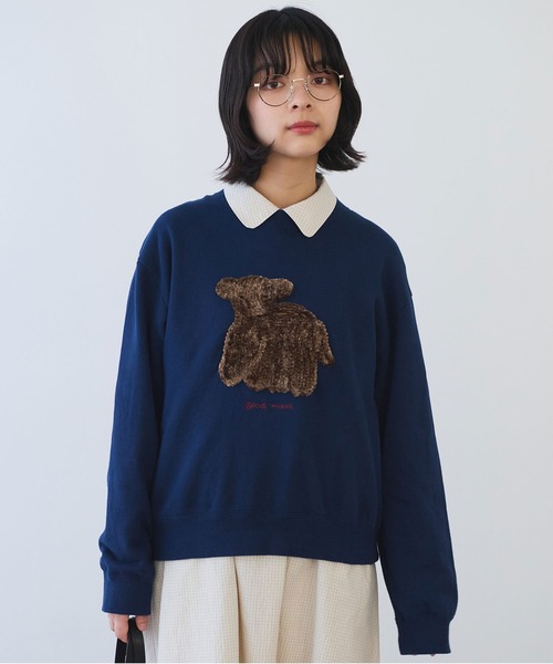 30/10 コーマ裏毛 子ひつじ刺繍 スウェット（スウェット