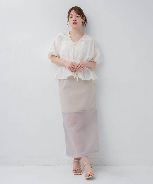 kivi（キヴィ）の「wrinkles blouse（シャツ/ブラウス・レディース・ブラック/ナチュラル/ピンク・FREE）」の4枚目の写真