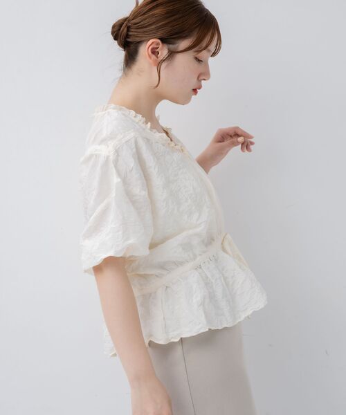 kivi（キヴィ）の「wrinkles blouse（シャツ/ブラウス・レディース・ブラック/ナチュラル/ピンク・FREE）」の9枚目の写真