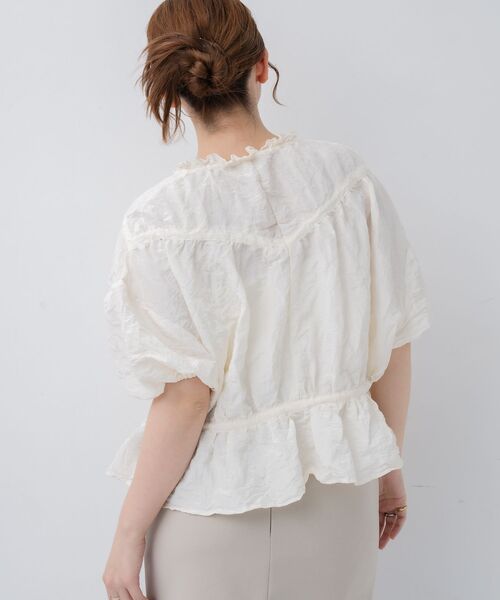 kivi（キヴィ）の「wrinkles blouse（シャツ/ブラウス・レディース・ブラック/ナチュラル/ピンク・FREE）」の10枚目の写真