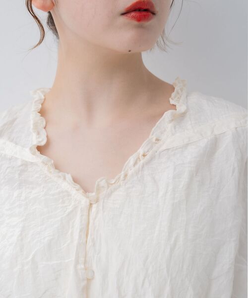 kivi（キヴィ）の「wrinkles blouse（シャツ/ブラウス・レディース・ブラック/ナチュラル/ピンク・FREE）」の13枚目の写真