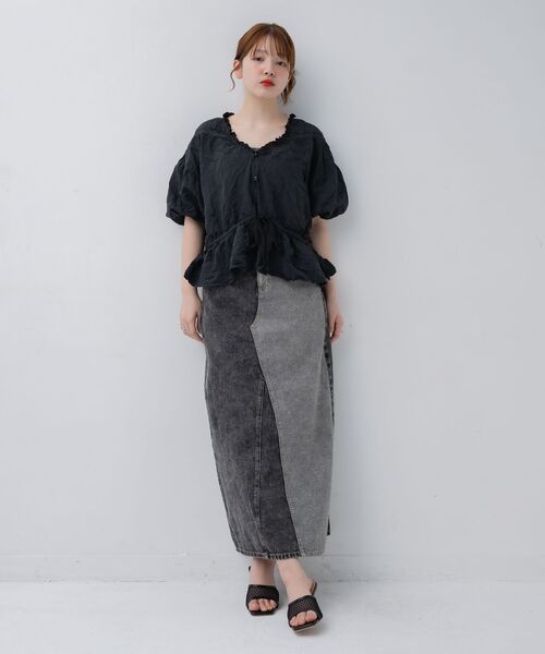 kivi（キヴィ）の「wrinkles blouse（シャツ/ブラウス・レディース・ブラック/ナチュラル/ピンク・FREE）」の15枚目の写真