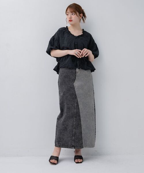 kivi（キヴィ）の「wrinkles blouse（シャツ/ブラウス・レディース・ブラック/ナチュラル/ピンク・FREE）」の16枚目の写真