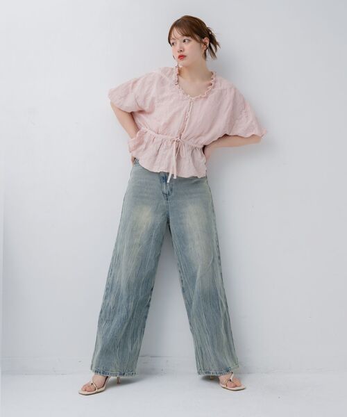 kivi（キヴィ）の「wrinkles blouse（シャツ/ブラウス・レディース・ブラック/ナチュラル/ピンク・FREE）」の22枚目の写真