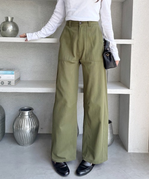 Eclat one(エクラワン)の「【Eclat one】ツイル コクーン ベイカーパンツ(カーゴパンツ・レディース・アイボリー/カーキ/ブラック・FREE)」の6枚目の写真