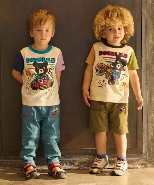 DOUBLE_B（ダブルビー）の「『DBレーシング』半袖Ｔシャツ（Tシャツ/カットソー・キッズ・パープル/カーキ・100cm/120cm/130cm/80ｃｍ/90cm/110cm）」の3枚目の写真