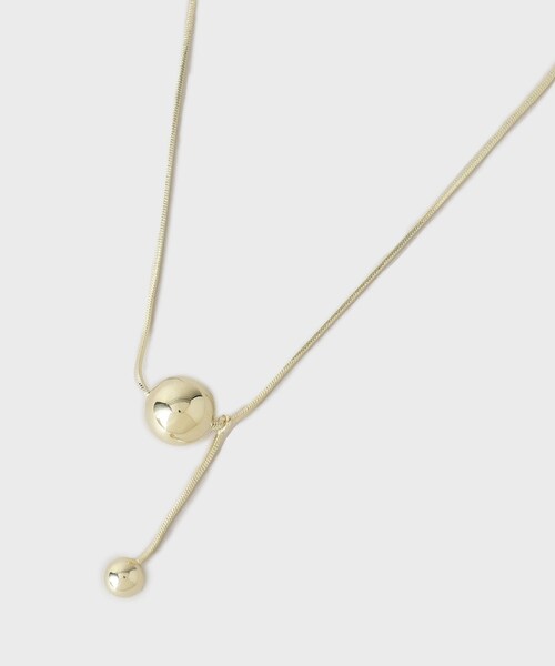 GALLEST（ギャレスト）の「メタルボールネックレス（ネックレス・レディース・ゴールド・00）」の2枚目の写真