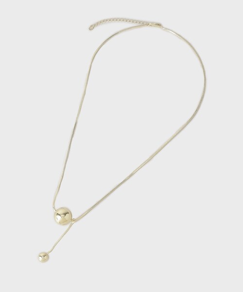 GALLEST（ギャレスト）の「メタルボールネックレス（ネックレス・レディース・ゴールド・00）」の3枚目の写真