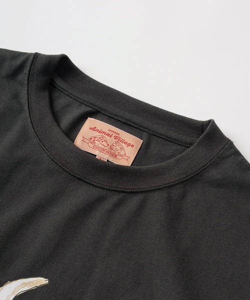 make a ray!（メイク ア レイ！）の「【81】フロント＆バック イヌネコ BIGレトロイラスト デザイン ヘビーウェイト オーバーサイズ Tシャツ/半袖Tシャツ（Tシャツ/カットソー・メンズ・ブラック/ブラック系その他/チャコールグレー/アッシュグレー/イエロー/ホワイト/ホワイト系その他・M/L/XL）」の12枚目の写真