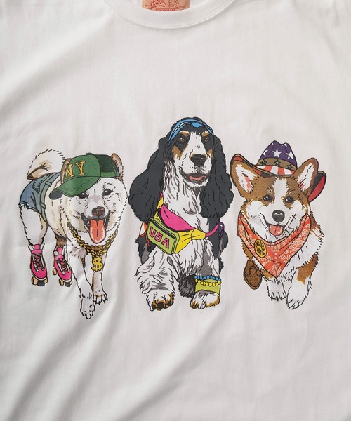 make a ray!（メイク ア レイ！）の「【81】フロント＆バック イヌネコ BIGレトロイラスト デザイン ヘビーウェイト オーバーサイズ Tシャツ/半袖Tシャツ（Tシャツ/カットソー・メンズ・ブラック/ブラック系その他/チャコールグレー/アッシュグレー/イエロー/ホワイト/ホワイト系その他・M/L/XL）」の17枚目の写真