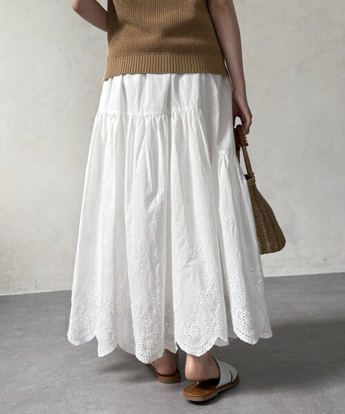 Chez toi(シェトワ)の「レーススカート(スカート・レディース・ブラック/ホワイト・FREE)」の22枚目の写真