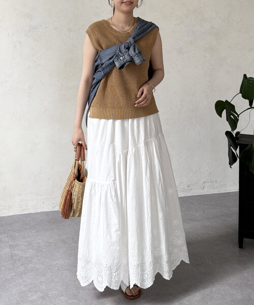 Chez toi(シェトワ)の「レーススカート(スカート・レディース・ブラック/ホワイト・FREE)」の21枚目の写真