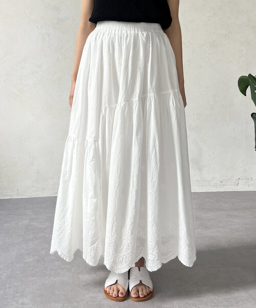 Chez toi(シェトワ)の「レーススカート(スカート・レディース・ブラック/ホワイト・FREE)」の17枚目の写真