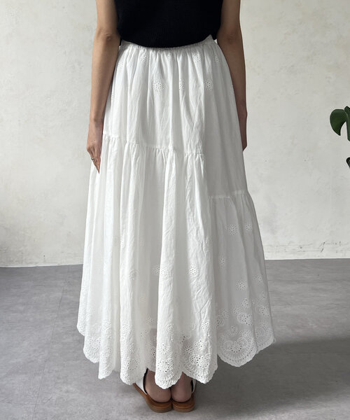 Chez toi(シェトワ)の「レーススカート(スカート・レディース・ブラック/ホワイト・FREE)」の16枚目の写真