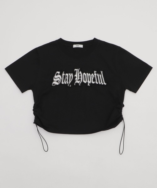 WEGO(ウィゴー)の「WEGO/グラフィックサイドドロストショートT(Tシャツ/カットソー・レディース・ホワイト/ブラック・FREE)」の17枚目の写真