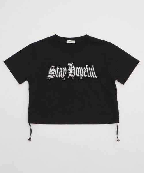 WEGO(ウィゴー)の「WEGO/グラフィックサイドドロストショートT(Tシャツ/カットソー・レディース・ホワイト/ブラック・FREE)」の18枚目の写真
