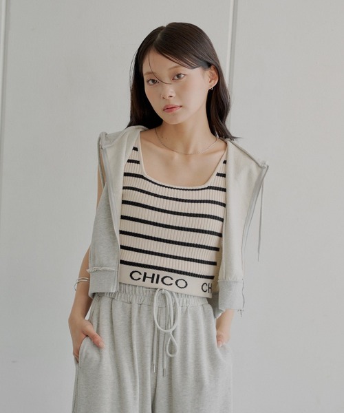 Chico（チコ）の「ノースリフードパーカー（Tシャツ/カットソー・レディース・グレー/オートミール/ホワイト・FREE）」の19枚目の写真