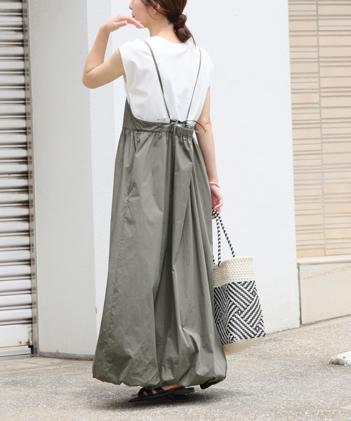 JOURNAL STANDARD relume（ジャーナルスタンダード　レリューム）の「［2枚セット］フレンチスリーブT付きバルーンキャミワンピース（ワンピース・レディース・ブラック/チャコールグレー・FREE）」の21枚目の写真