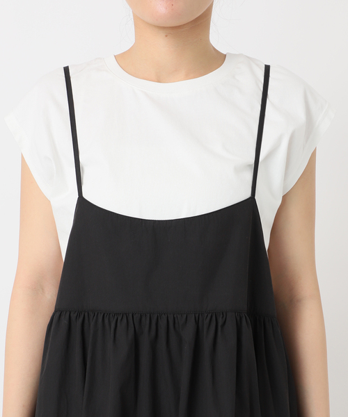 JOURNAL STANDARD relume（ジャーナルスタンダード　レリューム）の「［2枚セット］フレンチスリーブT付きバルーンキャミワンピース（ワンピース・レディース・ブラック/チャコールグレー・FREE）」の18枚目の写真