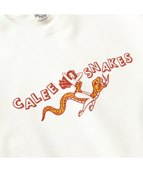 CALEE SNAKE LOGO CREW NECK SW トレーナー XL セール】SYNDICATE RETRO SNAKE GIRL CREW NECK SW ＜EXCLUSIVE